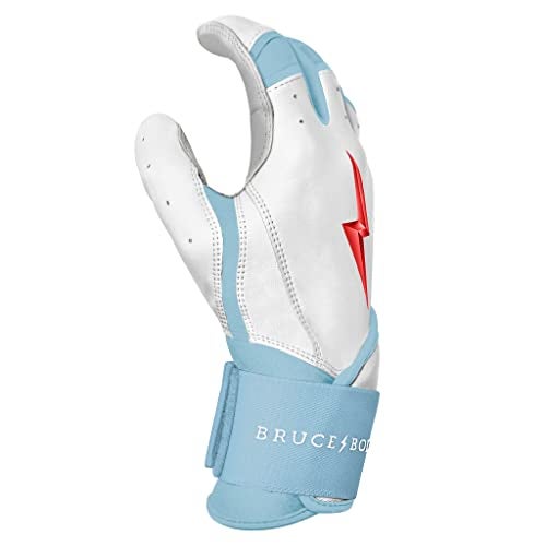 BRUCE BOLT Signature Series Long Cuff Batting Gloves - Ian Happ Edition - Happ White Small - Image 4