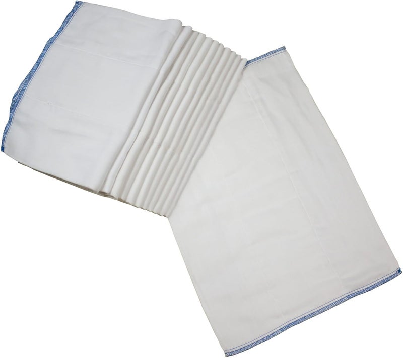 OsoCozy Prefold Cloth Diapers (1 Doz) - Soft, Absorbent, Durable - 100% Cotton - Image 1