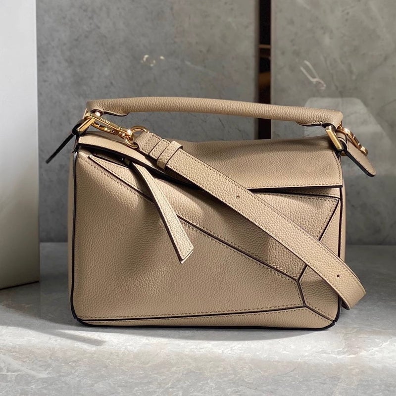 Puzzle Bag Geometric Stitching Shoulder Crossbody Handbag Mini Small Size Medium Genuine Leather Women'S Bag - Image 5