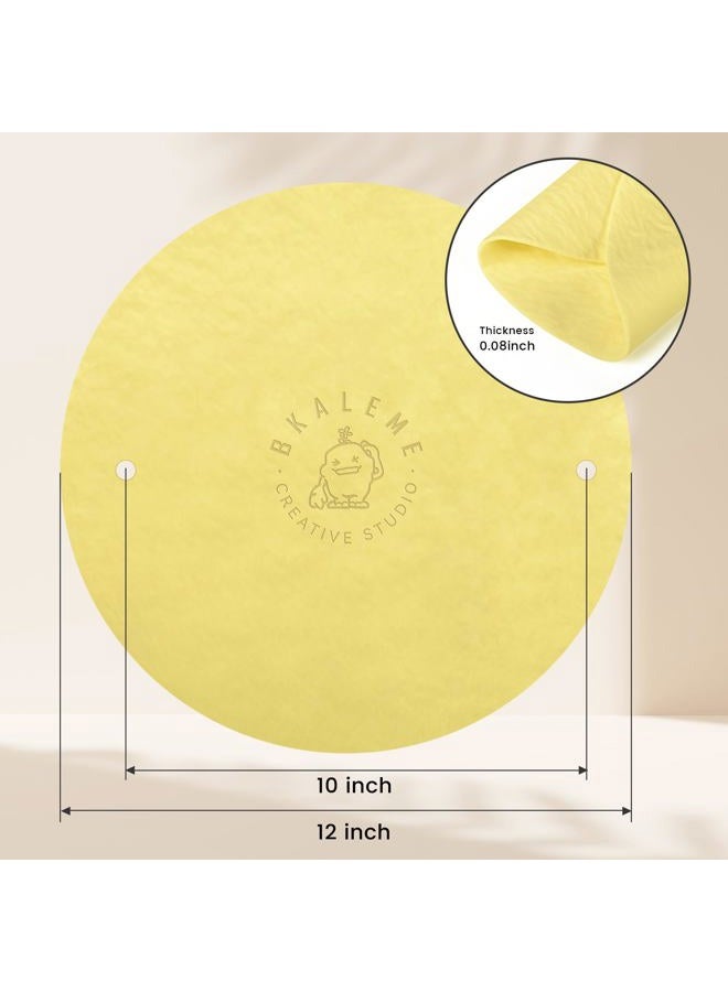 BKALEME Batmate for Ceramics and Pottery 12 Inch, Warp-Resistant Pottery Bats, Boosted Pottery Wheel Stability, for Pottery Tools & Pottery Machine Accessories, Yellow - Image 2