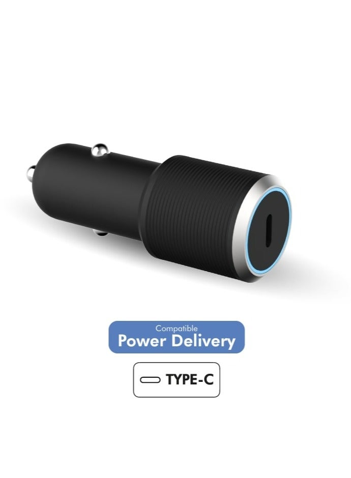 Force Power Lite Car Charger 25W USB C PD  Power Delivery Black - Image 4