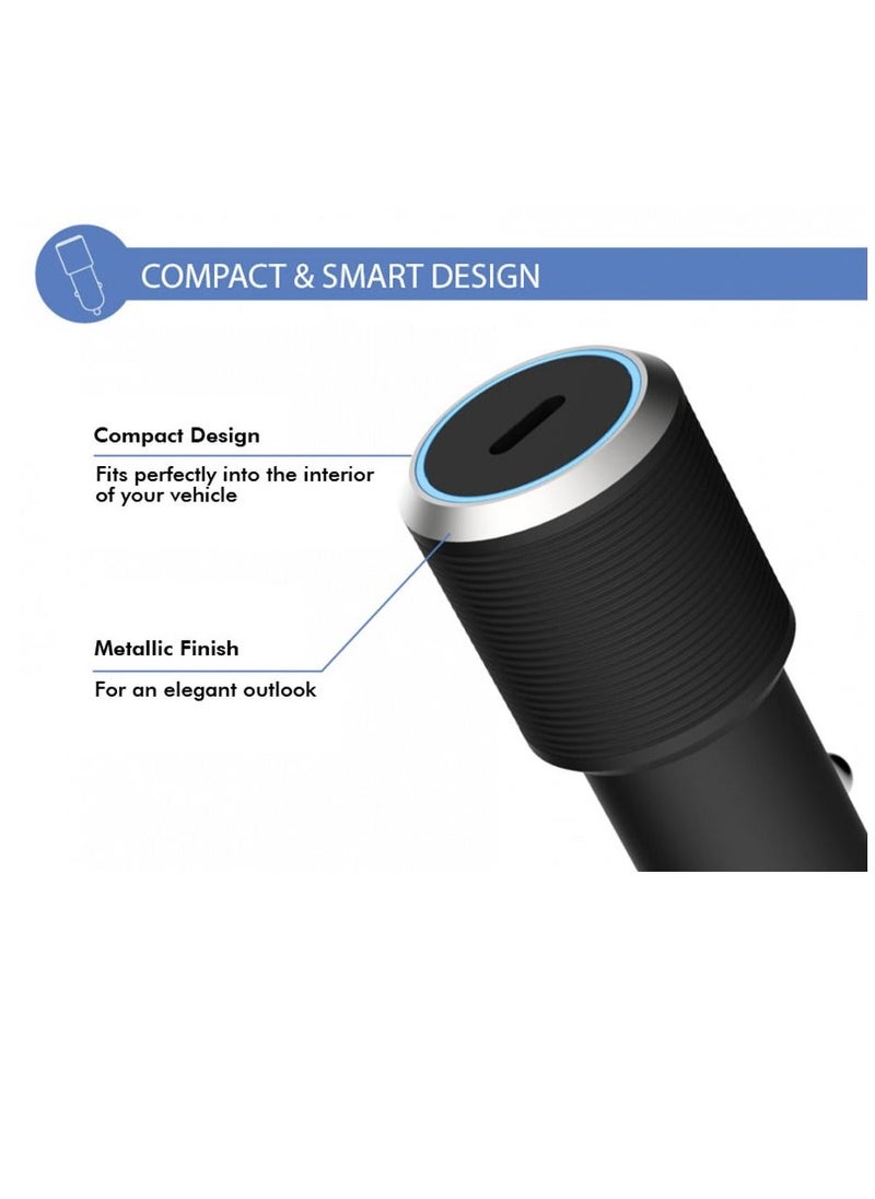 Force Power Lite Car Charger 25W USB C PD  Power Delivery Black - pzsku/ZDE59D64D46FFA76D2273Z/45/_/1670937986/444a3fec-2b51-4c84-aca8-57cb7fd16be1