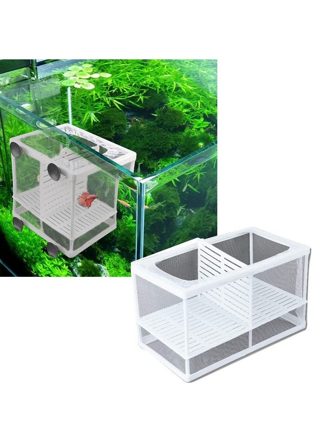 صندوق تربية الأسماك في حوض أسماك Boyu، صندوق عزل، صندوق فقس لزريعة الأسماك (صندوق شبكي كبير Nb-3202A مزدوج مع صينية سفلية) - Image 1