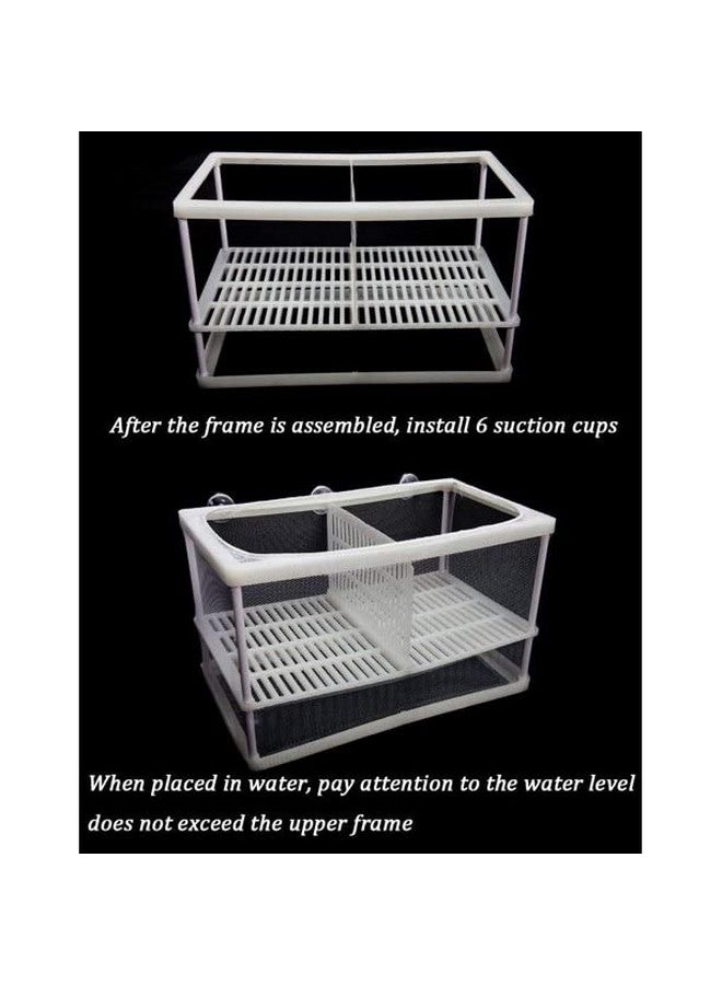 صندوق تربية الأسماك في حوض أسماك Boyu، صندوق عزل، صندوق فقس لزريعة الأسماك (صندوق شبكي كبير Nb-3202A مزدوج مع صينية سفلية) - Image 5