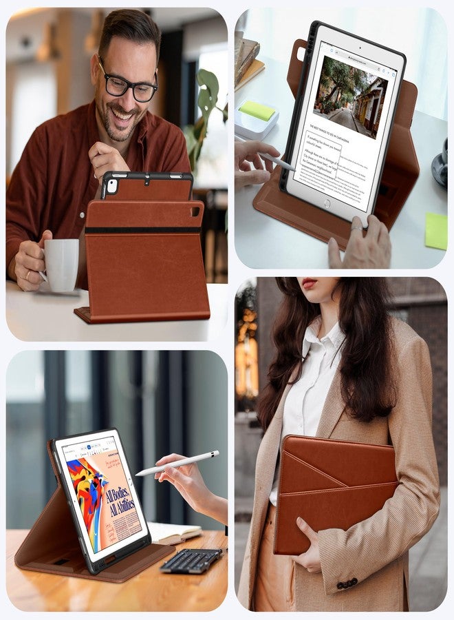 DTTO for iPad 6th / 5th Generation 9.7 Inch (2018/2017), iPad Air 2 / Air 1 Case, 360 Degree Rotating Premium Leather Folio Stand Cover with Pencil Holder, Brown - Image 5