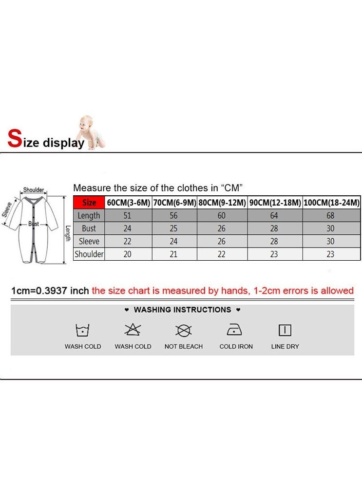 Infant And Toddler One-Piece Long-Sleeved Crawling Suit 2-Piece Set - Image 2