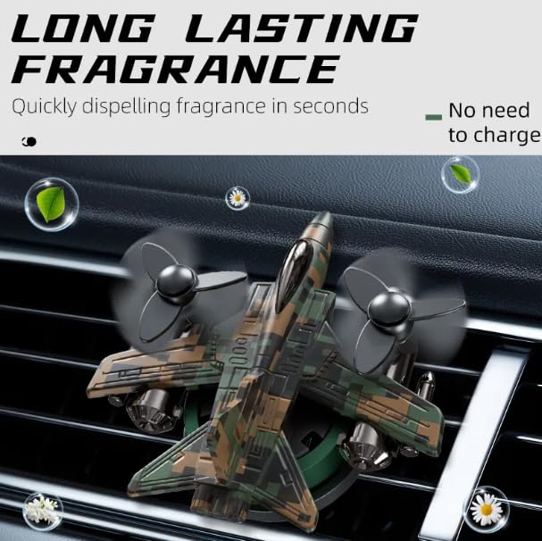 YOURKARTS.COM Cute Fighter Plane Car Air Freshener AC Vent Clip Perfume | Pilot-Themed Miniature Jet Model Diffuser for Fragrance | Car Interior Decor Accessories | Unique Car Perfume for Fresh Smell - Image 5