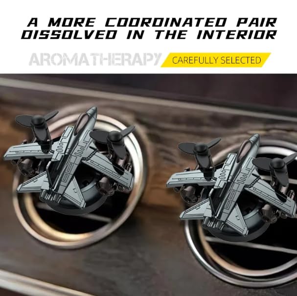 YOURKARTS.COM Cute Fighter Plane Car Air Freshener AC Vent Clip Perfume | Pilot-Themed Miniature Jet Model Diffuser for Fragrance | Car Interior Decor Accessories | Unique Car Perfume for Fresh Smell - Image 2