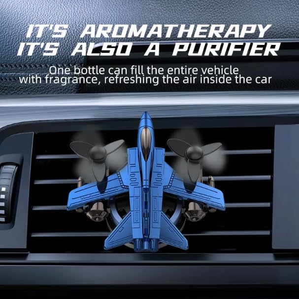 YOURKARTS.COM Cute Fighter Plane Car Air Freshener AC Vent Clip Perfume | Pilot-Themed Miniature Jet Model Diffuser for Fragrance | Car Interior Decor Accessories | Unique Car Perfume for Fresh Smell - Image 4