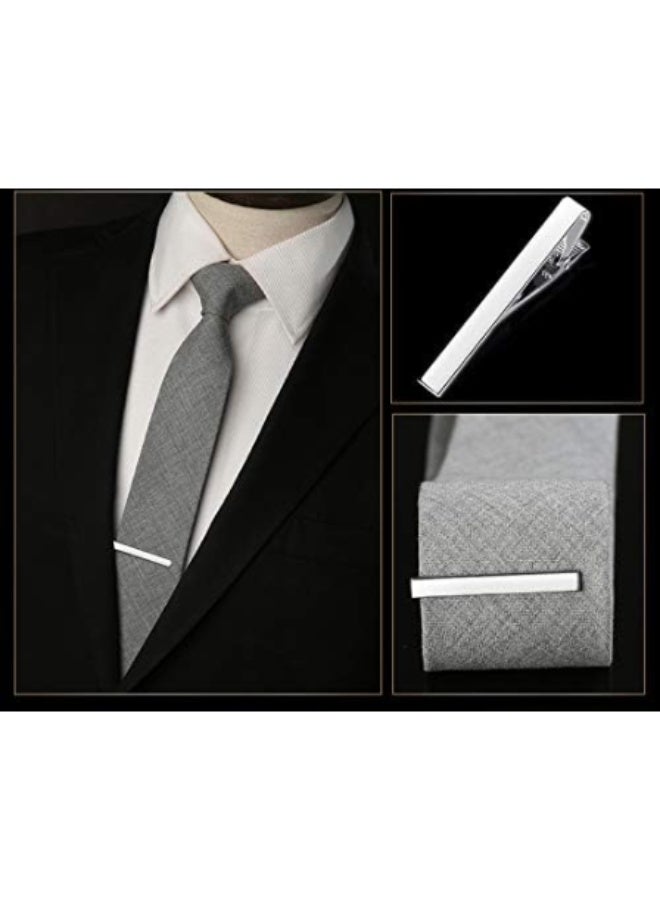 KISSUN 7 Pack Tie Clip Set Mens Tie Bar | Formal Business Necktie Bar Pinch Tie Clip in Gold/Silvery/Black/Navy | Best Gifts for Father, Lover, Friends and Husband - Image 5
