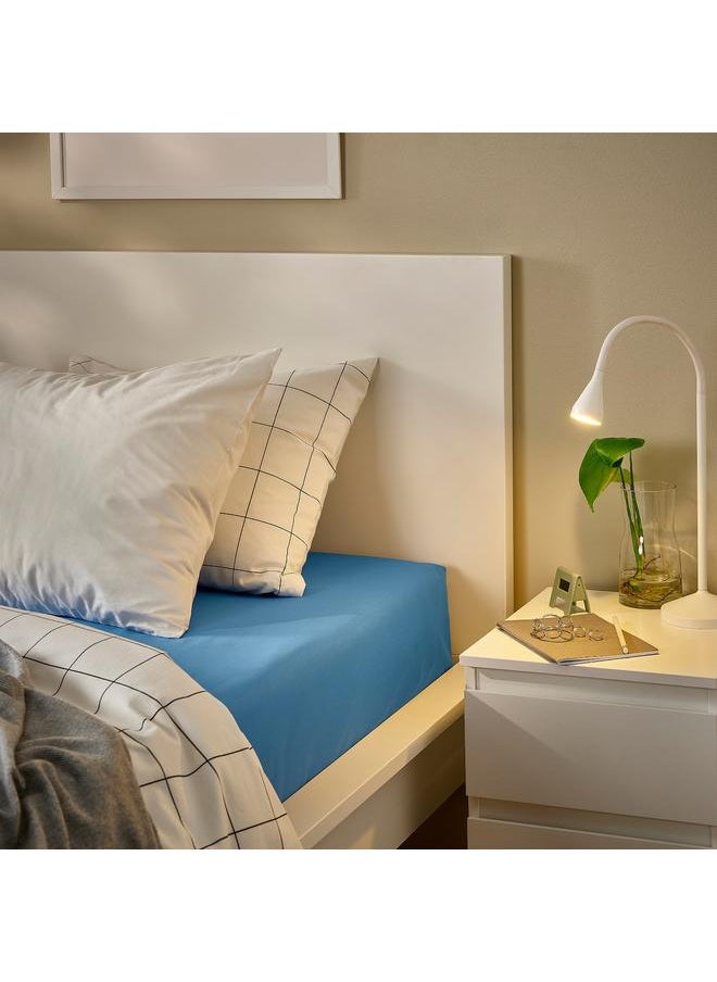 Generic Fitted sheet, blue, 160x200 cm  - Image 2