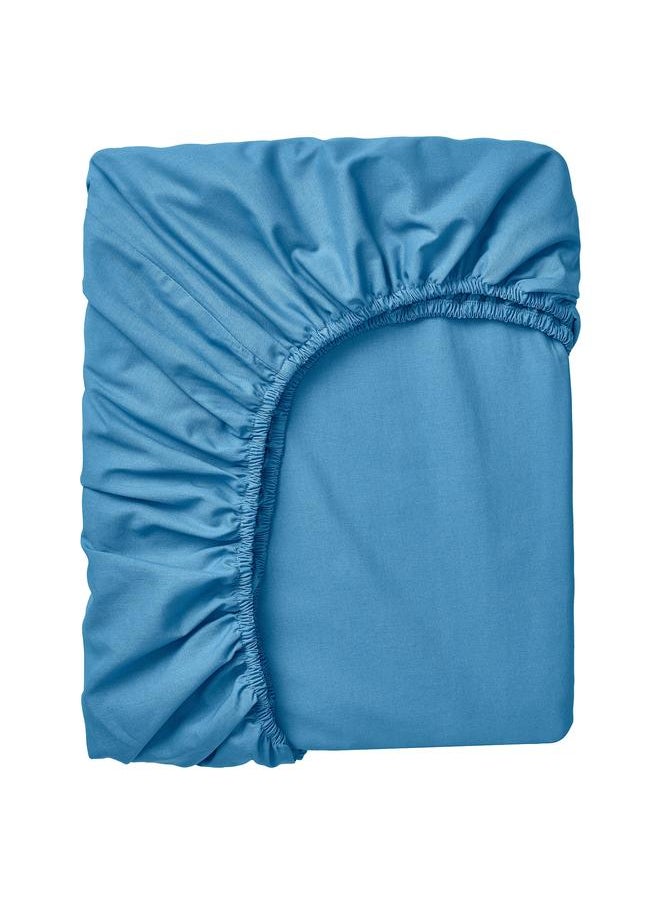 Generic Fitted sheet, blue, 160x200 cm  - Image 1