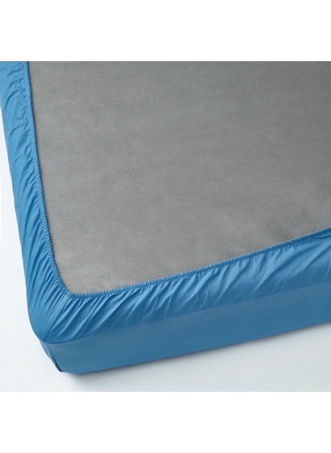 Generic Fitted sheet, blue, 160x200 cm  - Image 5