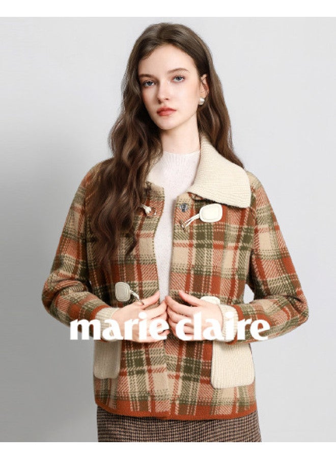 Marie Claire Knitted Sweater Coat Women's Autumn Winter 2025 New Fashion Youthful Top - Image 1