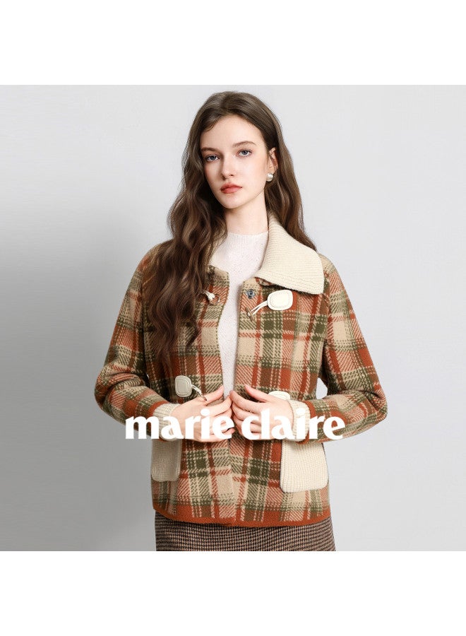 Marie Claire Knitted Sweater Coat Women's Autumn Winter 2025 New Fashion Youthful Top - Image 2