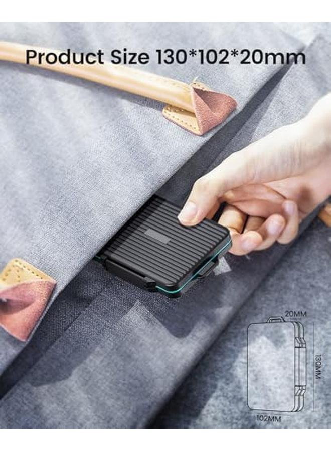 erorex 24 Slots Sd Card Case Holder Memory Card Case Water Resistant Anti Shock Memory Card Case For Sd Micro Sd Sdxc Sdhc Tf Card Carrying Storage Organizer Protector Cover With Labels And Carabiner - Image 5