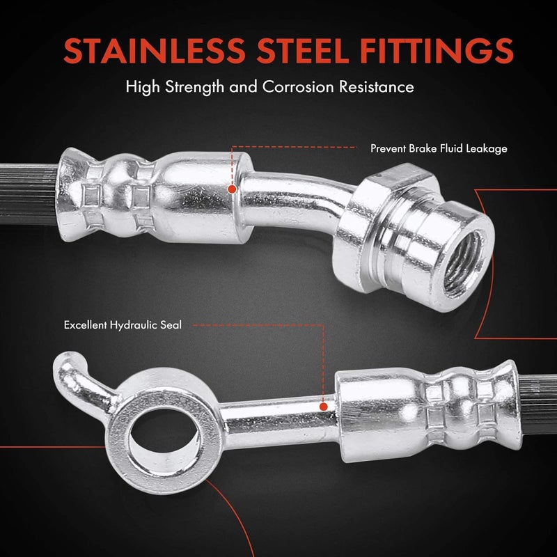 A-Premium Rear Driver Brake Hydraulic Hose for Hyundai and Kia - Image 4