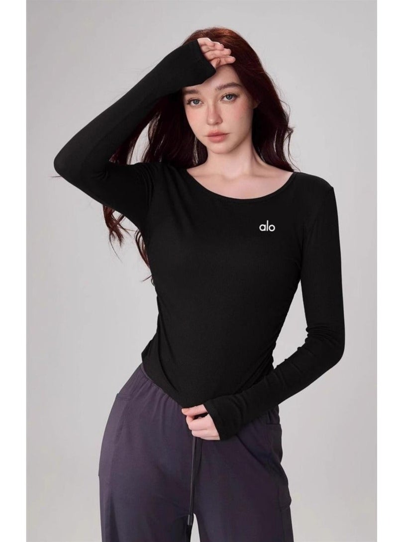 Alo YOGA round neck sports fitness long sleeved top - Image 2