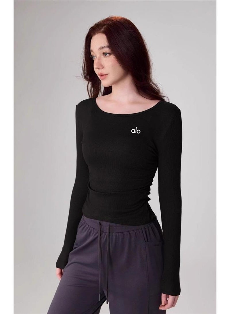 Alo YOGA round neck sports fitness long sleeved top - Image 4