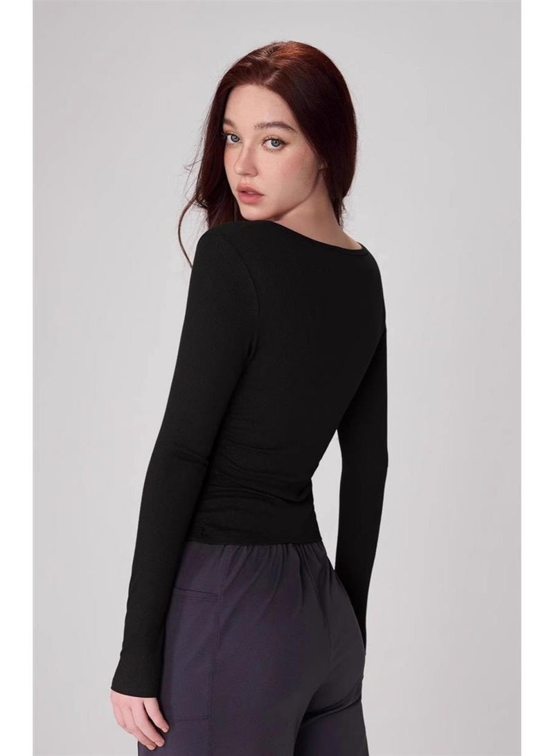 Alo YOGA round neck sports fitness long sleeved top - Image 3