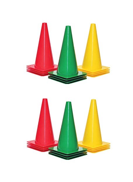 Optimus Optimus 12 Inch Space Marker Cones Set of 24 for Football Cricket Soccer Hockey Field Agility Exercise Sports Training  - Image 3