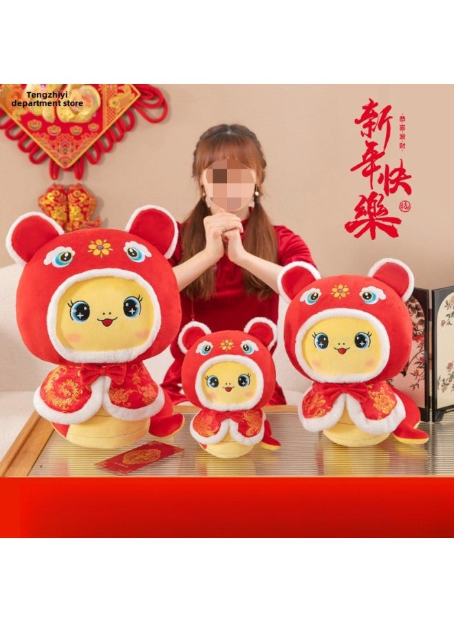 2025 Year Of The Snake Mascot Doll Zodiac Snake Doll Plush Toy Company Annual Meeting Event Gift Wholesale-Specifications:Snake Doll-Color:50cm  - Image 3