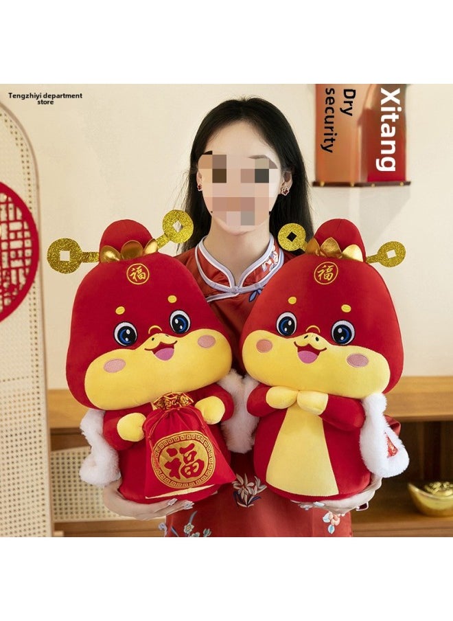 2025 Year Of The Snake Mascot Doll Zodiac Snake Doll Plush Toy Company Annual Meeting Event Gift Wholesale-Specifications:Snake Doll-Color:50cm  - Image 4