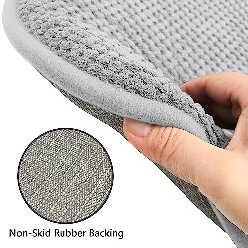 PAGGED Silver Grey Foam Seat Cushions Kitchen Chairs Pads for Dining Chairs Non Slip Office Seat Cushions Washable U Shaped Soft Thick Large Metal Wooden Chair Cushions,17" x 15" - Image 4