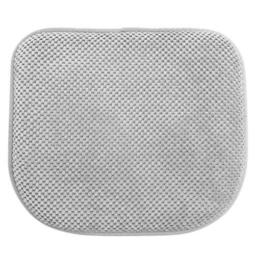 PAGGED Silver Grey Foam Seat Cushions Kitchen Chairs Pads for Dining Chairs Non Slip Office Seat Cushions Washable U Shaped Soft Thick Large Metal Wooden Chair Cushions,17" x 15" - Image 1