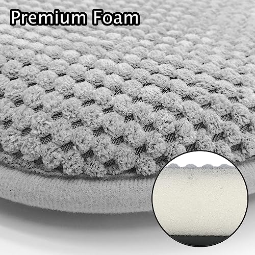 PAGGED Silver Grey Foam Seat Cushions Kitchen Chairs Pads for Dining Chairs Non Slip Office Seat Cushions Washable U Shaped Soft Thick Large Metal Wooden Chair Cushions,17" x 15" - Image 3