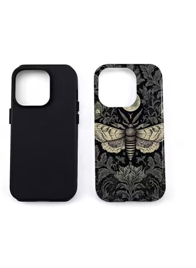 Temu A stylish two-in-one phone case featuring butterfly, moon, and flower designs. This durable, shock-resistant case provides elegant protection for your iPhone and makes a trendy and creative gift idea. Compatible with iPhone 13.