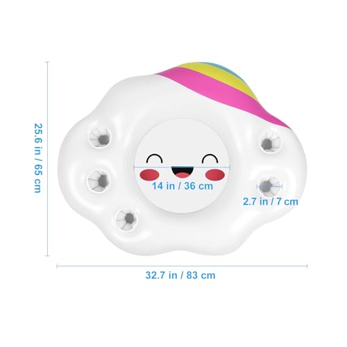 Hemoton 2 PCS Inflatable Serving Bar Buffet, Drink Bottle Holder Floating Beverage Salad Fruit Serving Bar for Indoor Outdoor Summer Beach Luau Party, Picnic, BBQ, Camping, Water Fun Decorations - Image 2