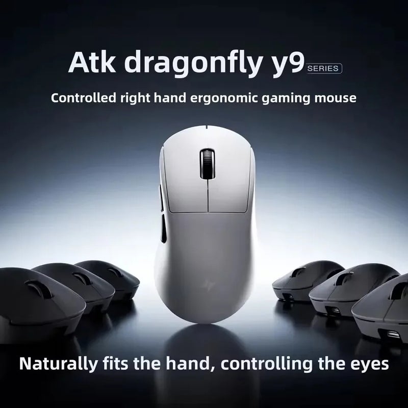 ATK Y9 Ultimate Tri-Mode Wireless Gaming Mouse, PAW3950 Ultra, Dual 8KHz, Lightweight, Right-Hand Ergonomic, for PC - Image 3