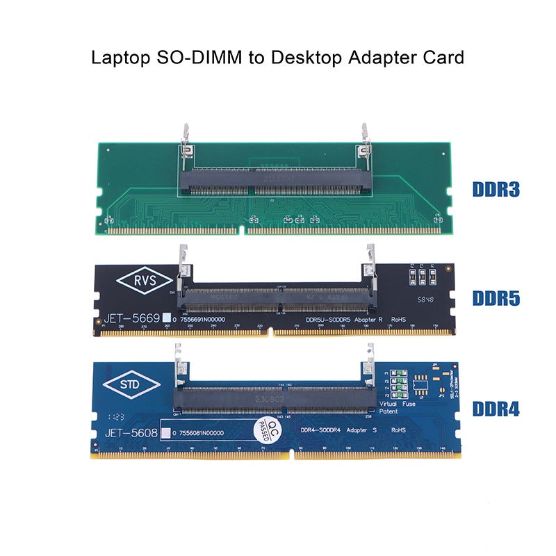 Laptop to Desktop RAM Tester Adapter for DDR3 DDR4 DDR5 Memory Testing - Image 1