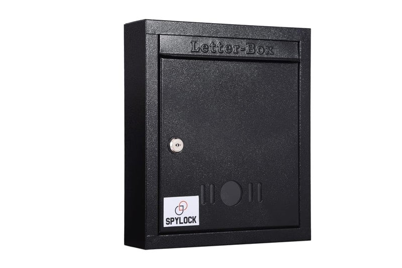 SPYLOCK Heavy Metal Letter Box Mail Box Wall Mount Metal Post Box Home and Gate Office Letter Box Size 9×11×3 inch (Black) - Image 2