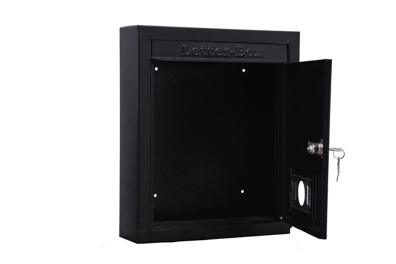 SPYLOCK Heavy Metal Letter Box Mail Box Wall Mount Metal Post Box Home and Gate Office Letter Box Size 9×11×3 inch (Black) - Image 3