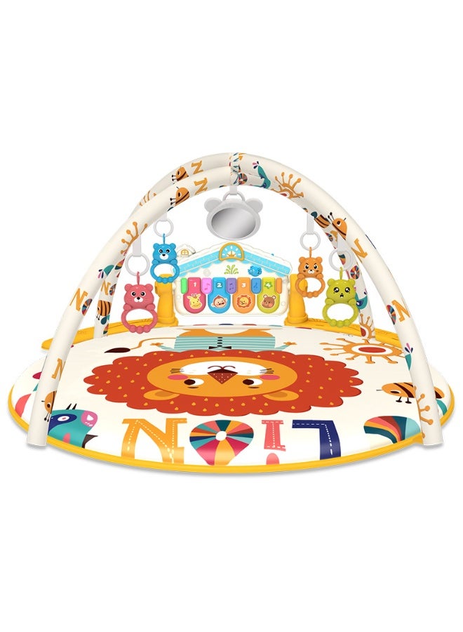 Soofam Baby Play Mat Baby Activity Gym Mat Tummy Time Mat with Sensory Toys Kick and Play Piano Gym Center with Music Learning Toys Playmat for Infants Toddlers Newborn Ages 1 to 36 Months - Image 1