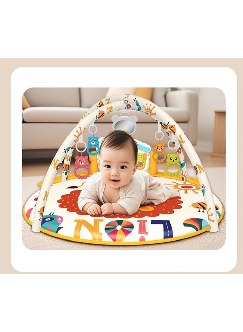 Soofam Baby Play Mat Baby Activity Gym Mat Tummy Time Mat with Sensory Toys Kick and Play Piano Gym Center with Music Learning Toys Playmat for Infants Toddlers Newborn Ages 1 to 36 Months - Image 3
