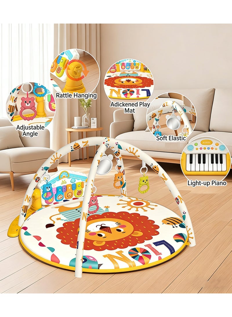 Soofam Baby Play Mat Baby Activity Gym Mat Tummy Time Mat with Sensory Toys Kick and Play Piano Gym Center with Music Learning Toys Playmat for Infants Toddlers Newborn Ages 1 to 36 Months - Image 2