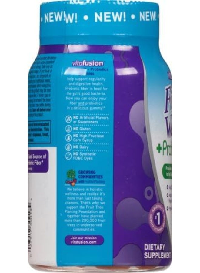 Vitafusion Fiber Well + Probiotics Gummies for Adults, 60 Count - Image 4