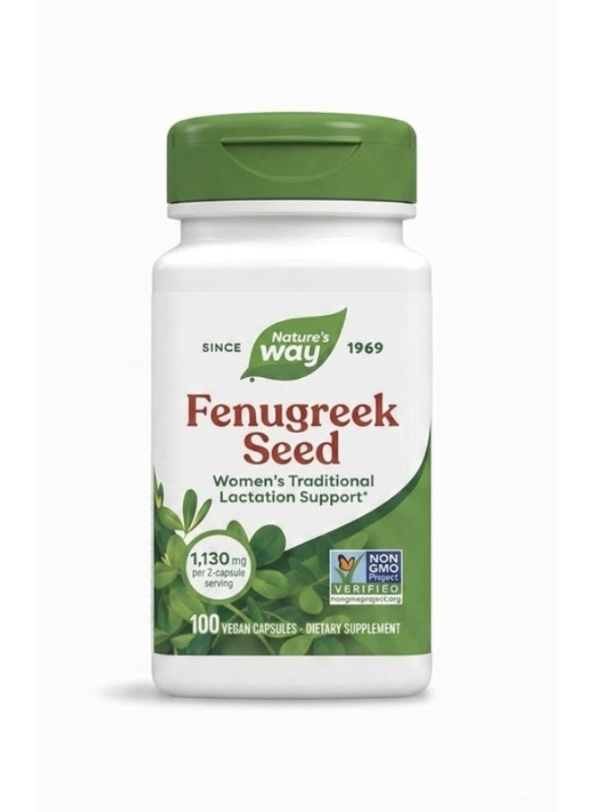Fenugreek Seed 1130 Mg 100 Vegan Capsules 565 Mg Per Capsule