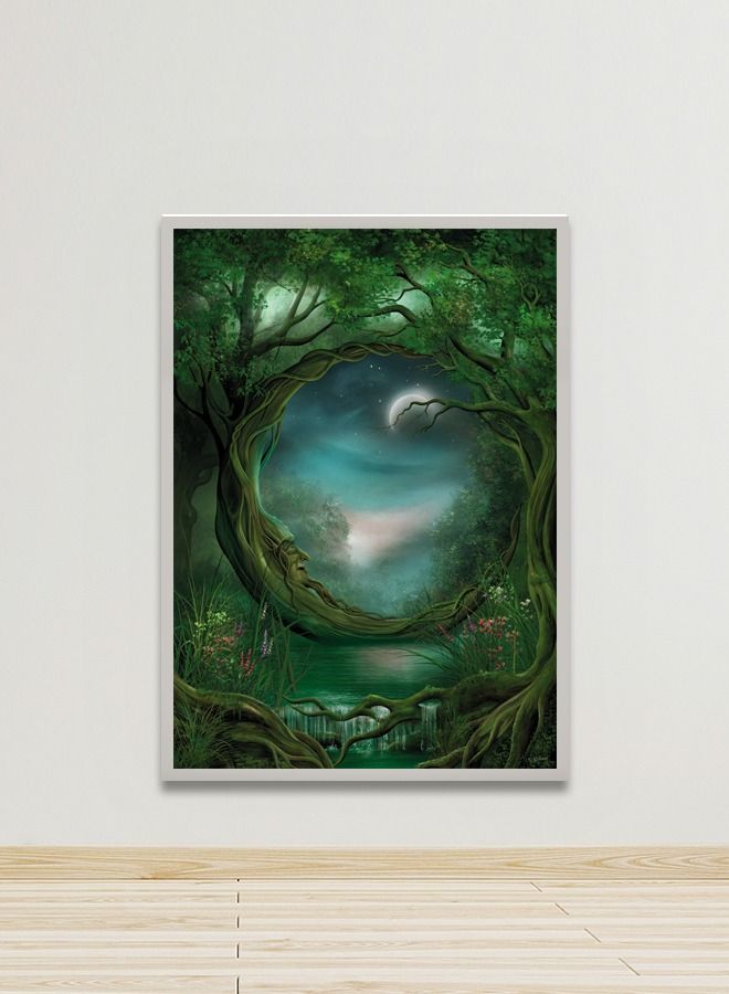 Marktna Canvas Wall Art For Wall Decoration, Abstract Design, With A Hollow Silver Frame, Size (120x80),One Piece - Image 1