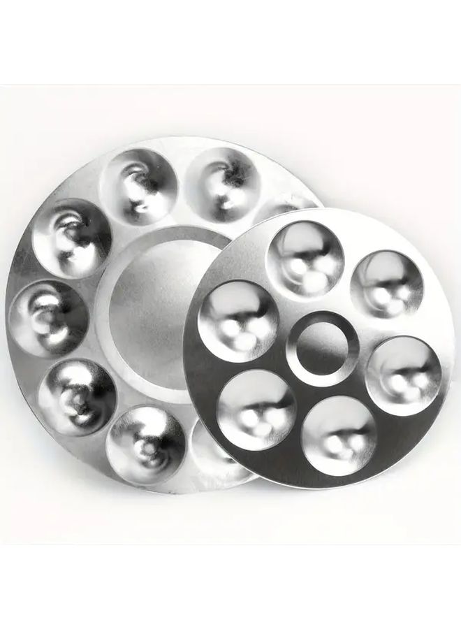 6 Well Reusable Watercolor Palette Heavy Duty Metal Easy Clean Paint Mixing Tray - Image 5