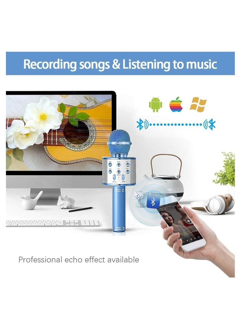Wireless Bluetooth Karaoke Microphone Machine,Portable Handheld Karaoke Bluetooth Handheld Karaoke Speaker Player Machine for Kids Adults Home KTV Party for Android/Iphone/Ipad/Pc Girl Boy  - Image 3