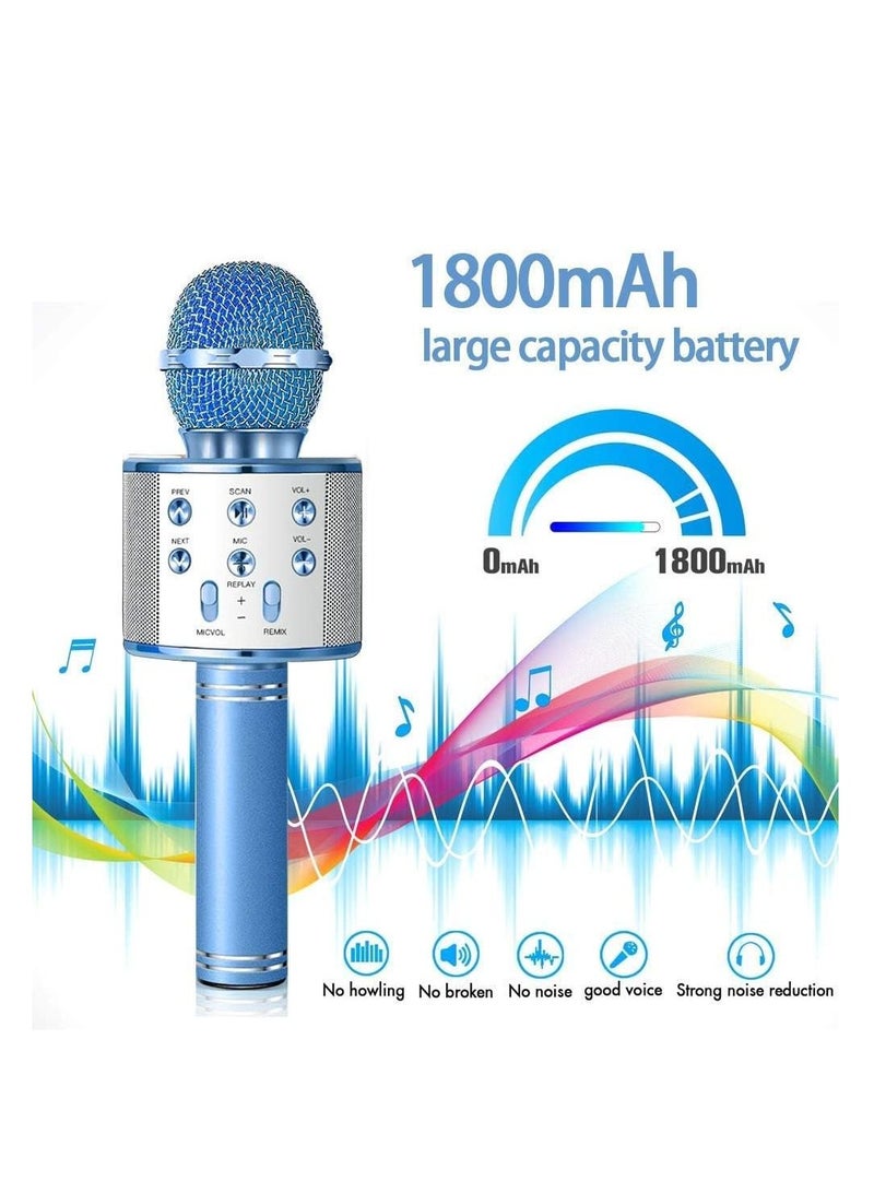 Wireless Bluetooth Karaoke Microphone Machine,Portable Handheld Karaoke Bluetooth Handheld Karaoke Speaker Player Machine for Kids Adults Home KTV Party for Android/Iphone/Ipad/Pc Girl Boy  - Image 5
