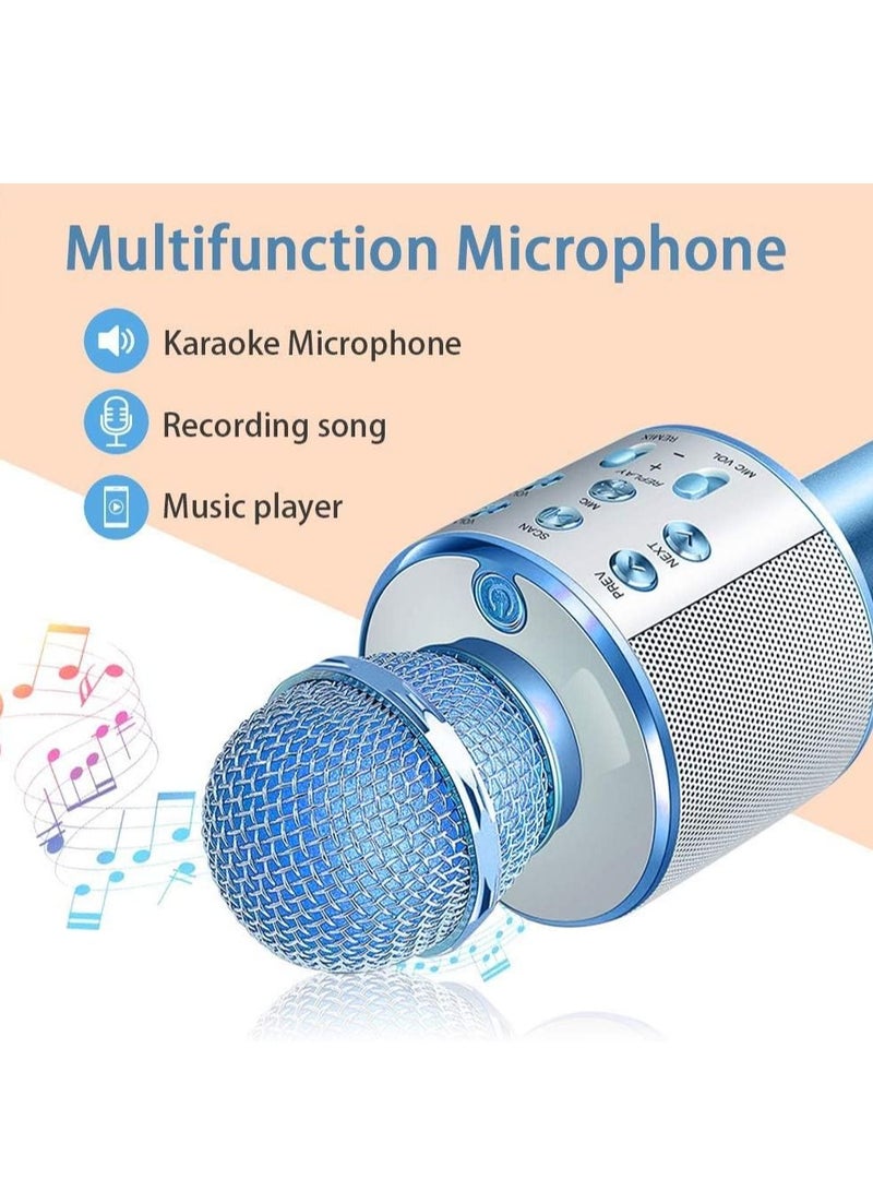 Wireless Bluetooth Karaoke Microphone Machine,Portable Handheld Karaoke Bluetooth Handheld Karaoke Speaker Player Machine for Kids Adults Home KTV Party for Android/Iphone/Ipad/Pc Girl Boy  - Image 4