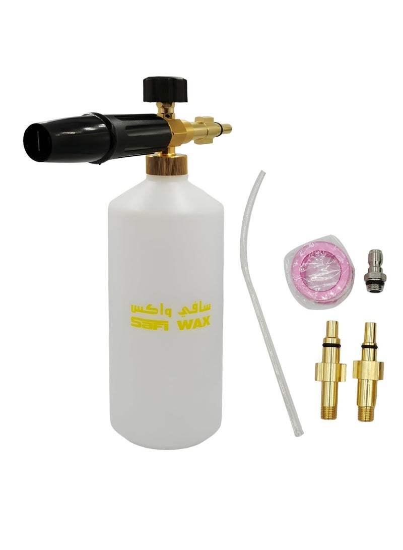 سافي واكس بخاخ رغوة Safi Wax SFW-25674 سعة 1000 مل، فوهة قابلة للتعديل، أداة توزيع رغوة عالية الضغط لتنظيف السيارات للعناية بغسيل السيارات - Image 2