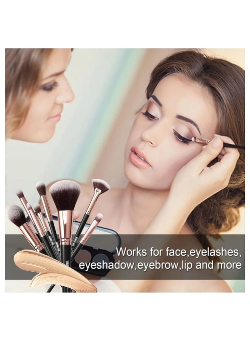 مانجي مجموعة فرش مكياج احترافية مكونة من 20 قطعة من فرش المكياج وفرش أحمر الخدود وفرش ظلال العيون وفرشاة كابوكي للسفر ومزج الكونسيلر وبودرة الوجه ومجموعة فرش مكياج العيون - Image 2