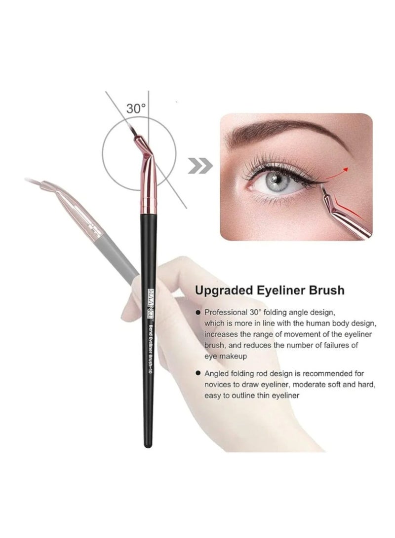 مانجي مجموعة فرش مكياج احترافية مكونة من 20 قطعة من فرش المكياج وفرش أحمر الخدود وفرش ظلال العيون وفرشاة كابوكي للسفر ومزج الكونسيلر وبودرة الوجه ومجموعة فرش مكياج العيون - Image 5