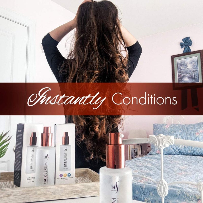 Herstyler Argan Oil Serum for Natural Shine - Anti-Frizz Straightening Serum for Damaged Tresses (Pack of 2) - Image 5